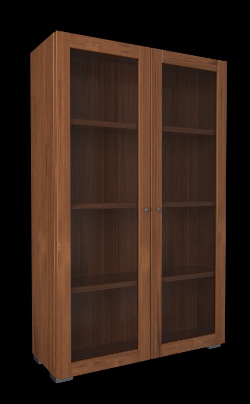 Wooden bookcase  no texture  preview image 1